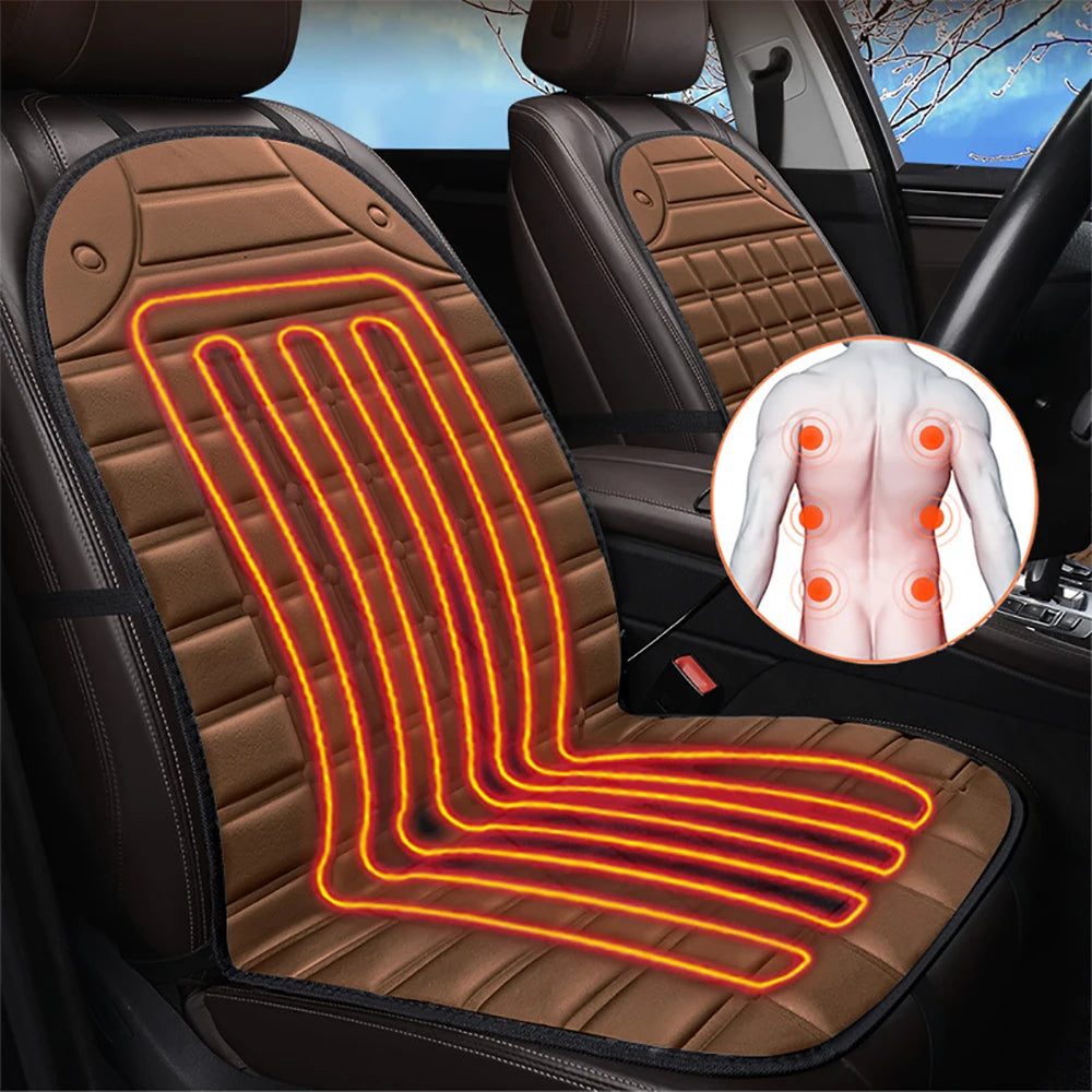 Car Heated Cushion 12V Winter Heated Cushion Universal Warm Seat Cushion Car Seat Decoration